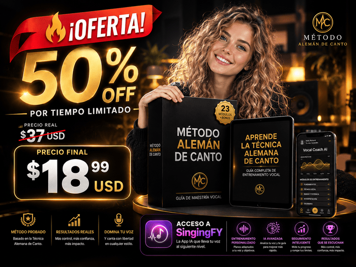 Oferta Método Alemán de Canto - 50% OFF - Solo $18.99 USD