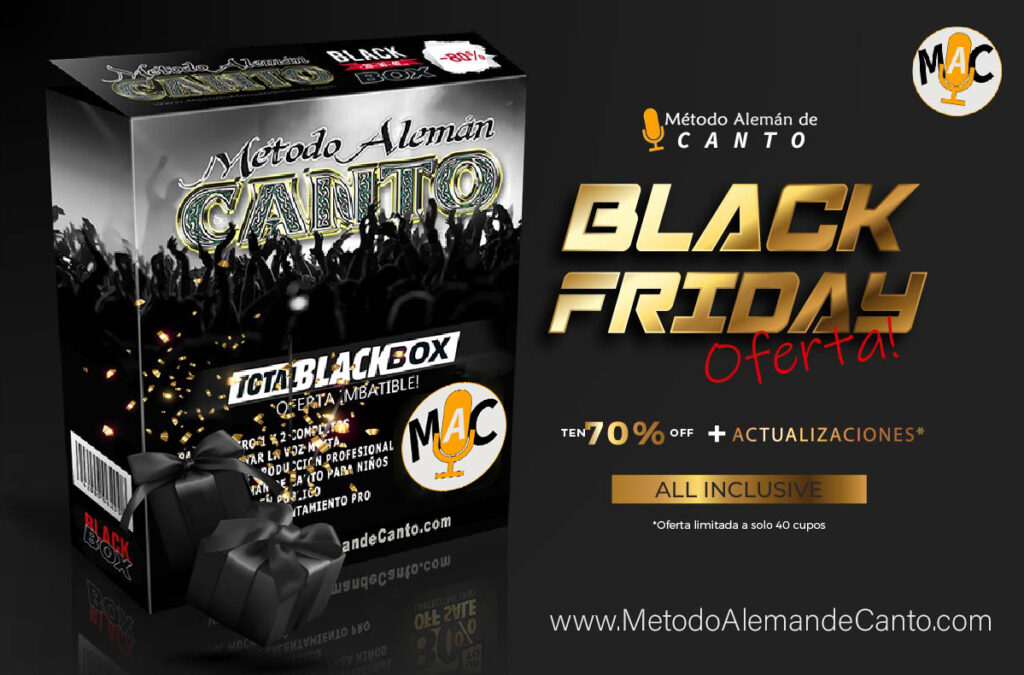 Black Friday Metodo Aleman de Canto